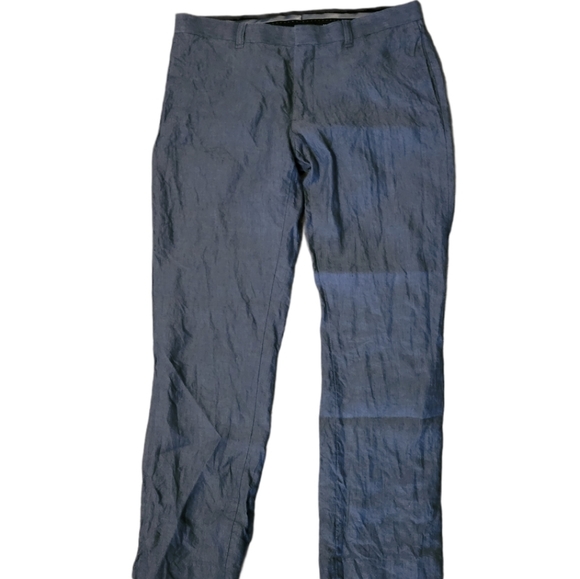 🍁3/$30 H & M Men's Linen Grey Pants Size 34 - Picture 10 of 10